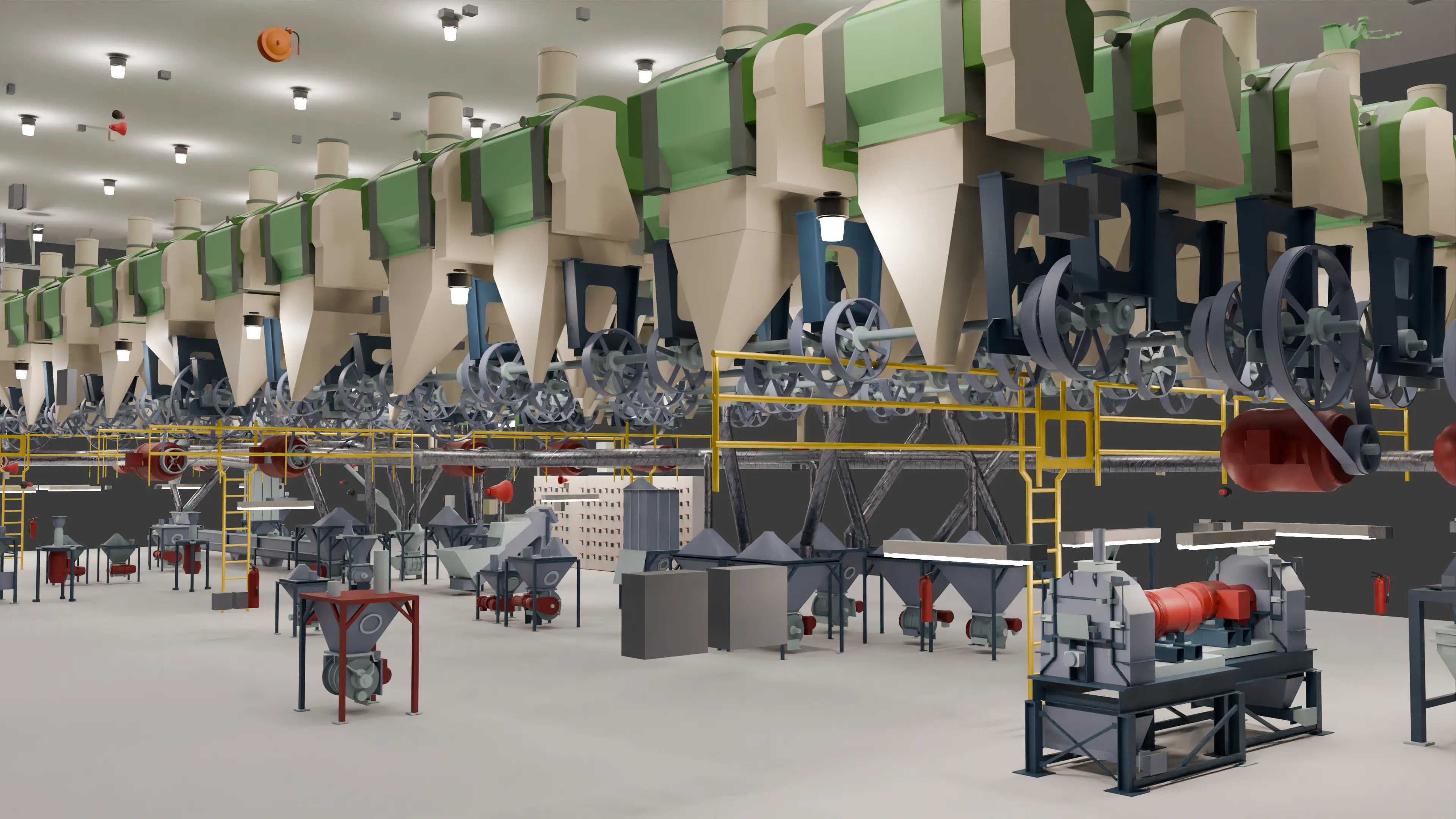 LOD 400 MEPF and process piping BIM model for industrial tyre manufacturing plant