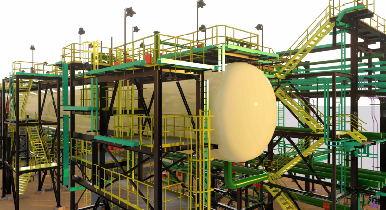 LOD 400 MEPF BIM model for Saudi Aramco oil plant facility KSA