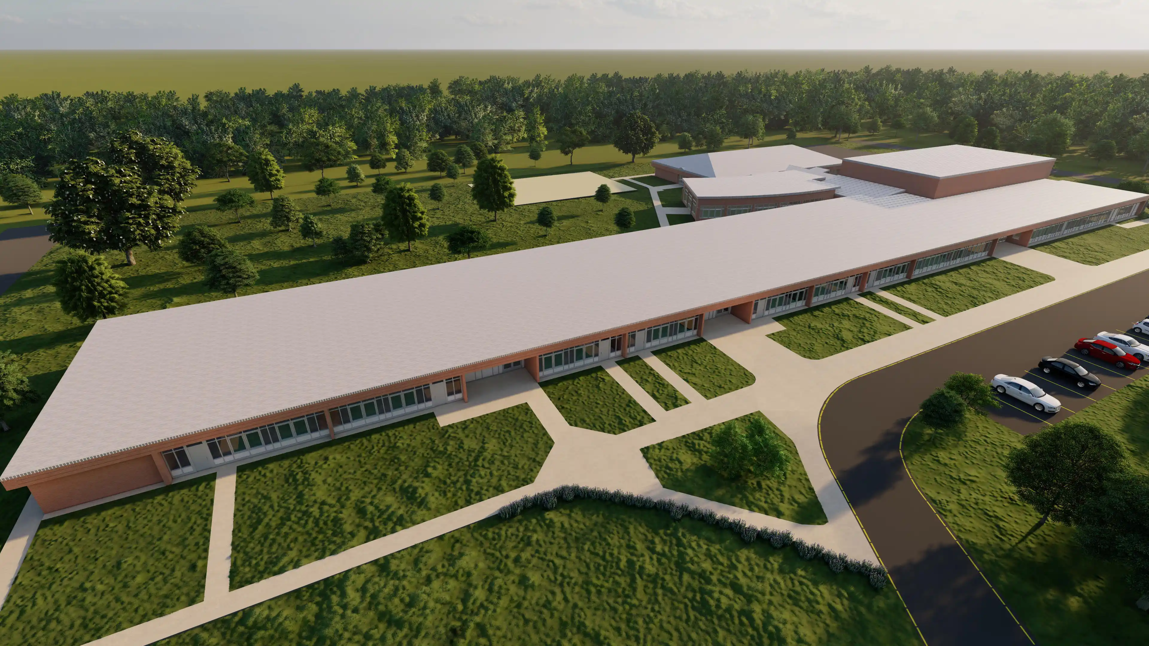 Zoller Elementary School as-built BIM model from point cloud data, New York, USA