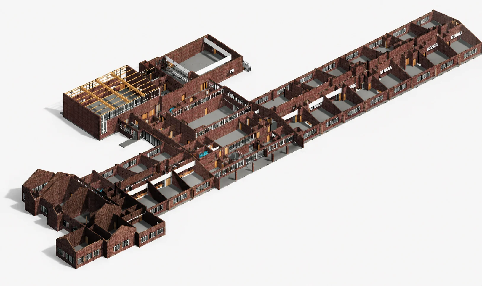 Paige Elementary School existing-condition BIM model from point-cloud data, New York, USA